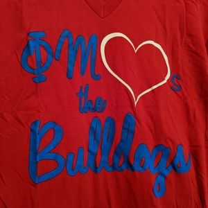 MATCHING "Phi Mu ♥️'s the Bulldogs" V-Neck Tee(s)